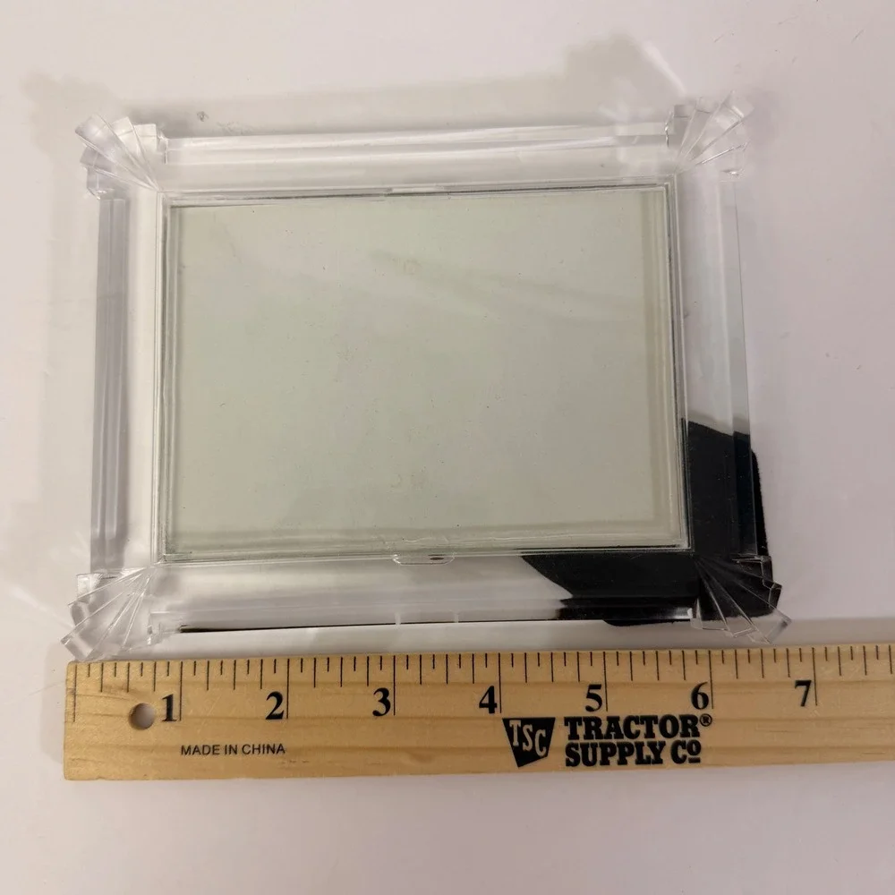 Clear Acrylic Picture Frame Art Deco Fan Corners Hollywood Regency